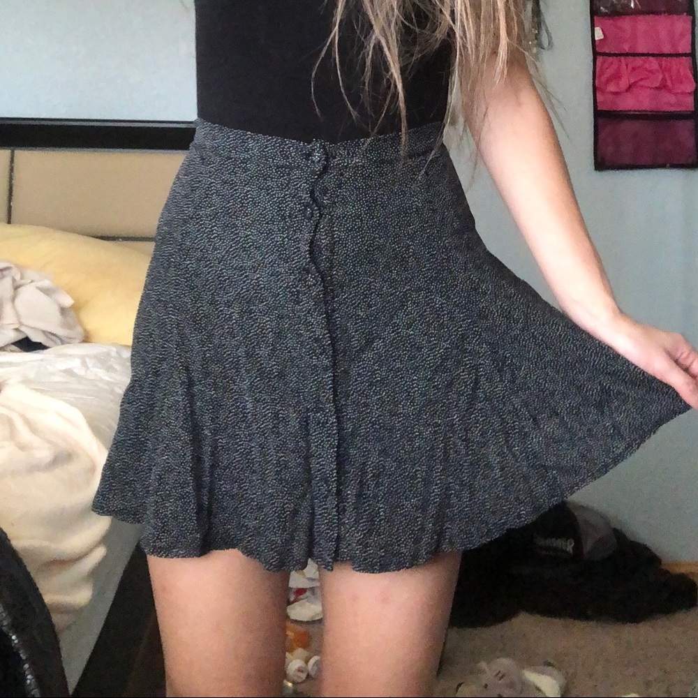 Polka Dot Button-Up Skirt (XS)